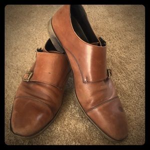 Brown leather shoes
